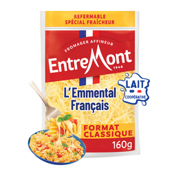 ENTREMONT Emmental râpé Français fin et fondant 160 g