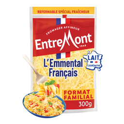 ENTREMONT Emmental râpé fin et fondant 300 g