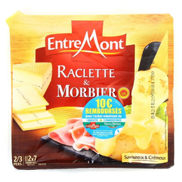ENTREMONT Raclette Nature et Morbier 350 g
