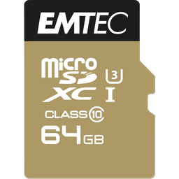 EMTEC Flash Memory 64GB MicroSDXC Class 10