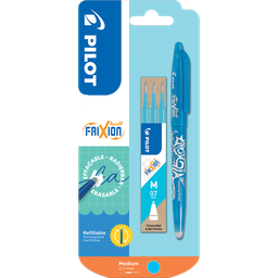 PILOT Roller effaçable frixion ball turquoise + 3 recharges