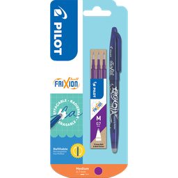 PILOT Roller effaçable frixion ball violet + 3 recharges