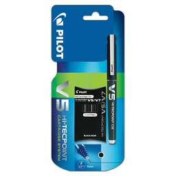 PILOT V-5 rechargeable fin x 1 noir + 1 etui 3 cartouches