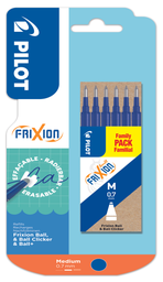 PILOT Recharge Fri Xion Ball encre bleue effaçable pointe moyenne pour roller