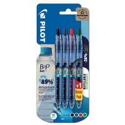 PILOT Stylo B2P coloris assortis x4