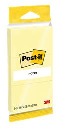 3M Post-it® Blocos de Notas Amarelos 38mm x 51mm (Pack de 3)
