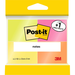 POST Notas adesivas POST-IT, 38x51mm, 100 folhas, lote de 4 blocos