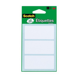 3M Etiquetas brancas grande formato SCOTCH 34mm x 75mm, saco de 21 etiquetas