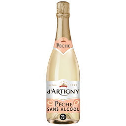 D'ARTIGNY Boisson Effervescente Sans Alcool Saveur Pêche