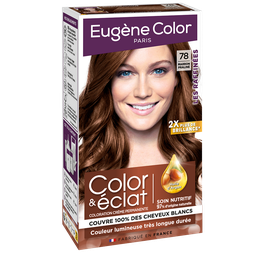 EUGENE COLOR Permanente 78 Castanho Praliné Óleo de Argão Les Raffinées & Éclat 115 ml