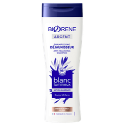 BIORENE Shampooing cheveux blanc et gris déjaunisseur blanc éclatant argent 250 ml