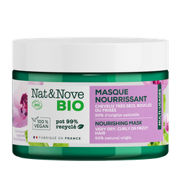 NAT&NOVE Masque Très Secs Bouclés Ou Frisés À La Guimauve Végétale Nourrissant Multi-Usages Bio
