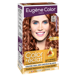 EUGENE COLOR Permanent Hair Color 21 Light Copper Blonde Argan Oil & Shine 115 ml