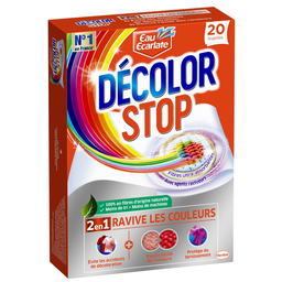 EAU ECARLATE Anti-Discoloration Wipes Décolor Stop Eclat & Couleurs, 20 wipes box