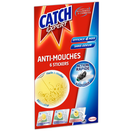 CATCH Expert Stickers décoratifs jaune anti-mouches 4 mois 6 stickers