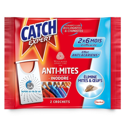 CATCH anti-mites crochet inodore: la boîte de 2