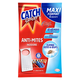 CATCH Crochets anti-mites inodores 6 crochets