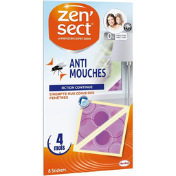 ZENSECT Pegatinas Adhesivas Antimoscas, Decorativas, Forma Triangular, 8 Piezas
