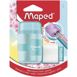 MAPED Taille-crayons 2 trous avec gomme et recharge