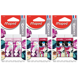 MAPED Borracha Tatoo, o lote de 2 borrachas