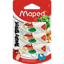 MAPED Borrachas Brancas Angry Birds, pacote de 3