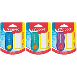 MAPED Borrachas brancas com suporte integrado, lote de 2