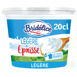 BRIDELICE Crème fraîche épaisse légère 15% MG 20 cl