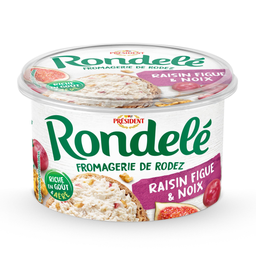 PRESIDENT Rondelé fromage raisin figue et noix 125g