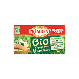 PRESIDENT Beurre Doux Bio 82% MG