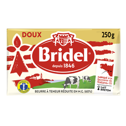 BRIDEL Beurre allégé doux 60% MG 250g