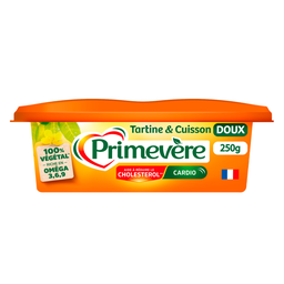 PRIMEVERE Margarine Tartine & Cuisson doux 63% MG 250 g