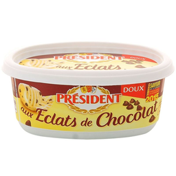 PRESIDENT beurrier eclats chocolat 225g