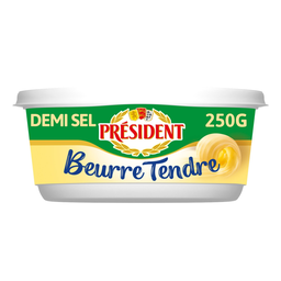 PRESIDENT Beurre Tendre Demi-Sel 80% MG