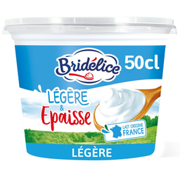 BRIDELICE Crème fraîche épaisse légère 15% MG 497 g