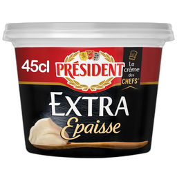 PRESIDENT Crème fraîche entière extra épaisse 35% MG 45cl
