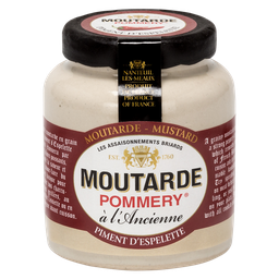 POMMERY Moutarde piment d'espelette, grès & bouchon plastique 100 g