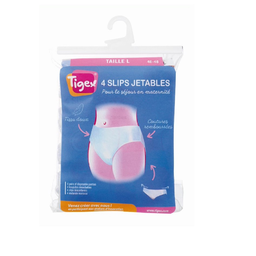 TIGEX Disposable Maternity Briefs White Size L x4