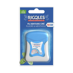 RICQLES Fio Dentário Encerado Flúor Mentolado 60m