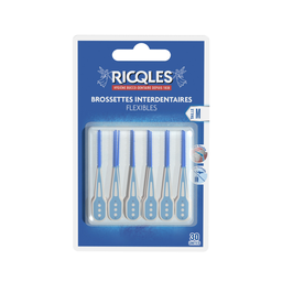RICQLES Escovas Interdentais Flexíveis Tamanho M - pacote de 30 unidades
