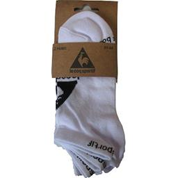 LE COQ SPORTIF Chaussettes invisibles blanches taille 31-35 Le lot de 2 paires