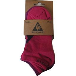 LE COQ SPORTIF Chaussettes invisibles fuchsia taille 31-35 Le lot de 2 paires