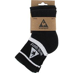LE COQ SPORTIF Chaussette sport noire-blanche taille 43-46 Le lot de 2 paires
