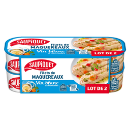 SAUPIQUET Mackerel fillets in white wine 2 x 176 g