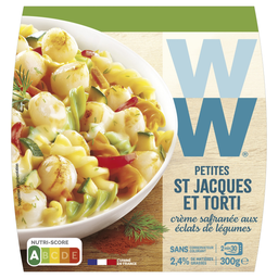WEIGHT WATCHERS Plat Cuisiné Petites St-Jacques et Torti aux Légumes WEIGHT WATCHERS