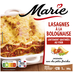 MARIE Lasagnes la Bolognaise, cuisinées avec des pâtes fraîches 300 g
