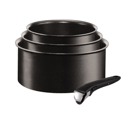 TEFAL Caçarola 3 peças Empilhável Alumínio Revestimento Antiaderente Todos os fogões incluindo indução Pega amovível Ingenio Expertise o lote