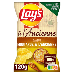 LAY'S Chips à l'ancienne saveur moutarde 120 g