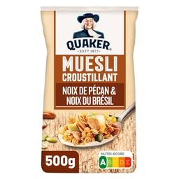 QUAKER Céréales Muesli Croustillant Noix de Pécan et Noix du Brésil