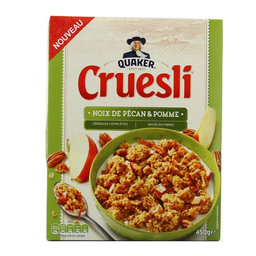 QUAKER cruesli pecan pom 450g