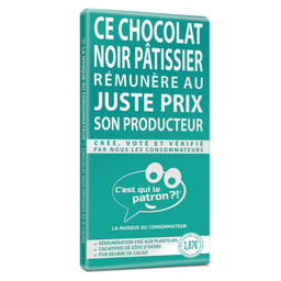 C'EST QUI LE PATRON Dark baking chocolate pure cocoa butter 175 g